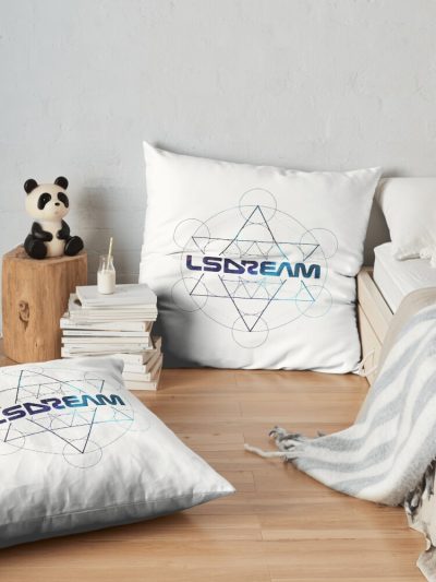 LSDREAM Cosmic Throw Pillow Official LSDREAM Merch