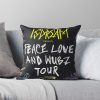 LSDREAM Peace Love And Wubz Tour Throw Pillow Official LSDREAM Merch