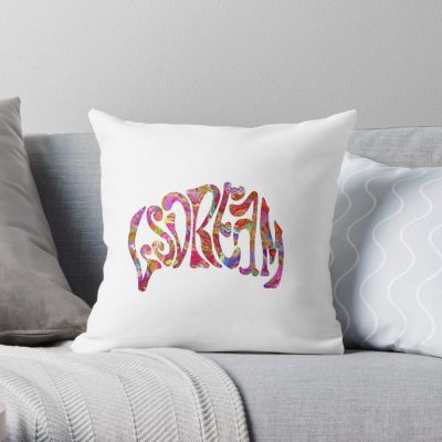 LSDREAM Neon Dreams Throw Pillow Official LSDREAM Merch