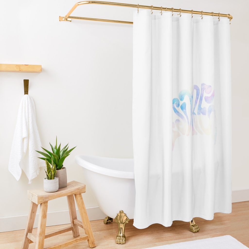 LSDREAM Cotton Pastel Shower Curtain Official LSDREAM Merch