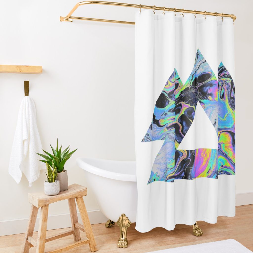 Wakaan Logo Shower Curtain Official LSDREAM Merch